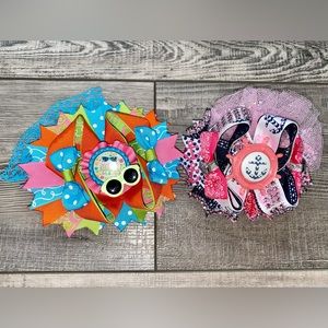 Summer Shades Sunglasses Ocean Beach Anchor Pink Green Navy Jewel Hair Bows